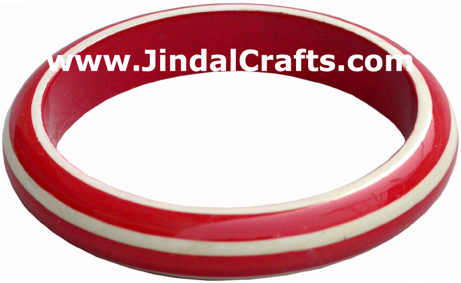 Wooden Bangle - Hand Painted Indian Handicraft Art Crafts Fashion Jewelry