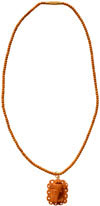 Wooden Bead Pendent Mala - Wooden Fashion Jewelry India