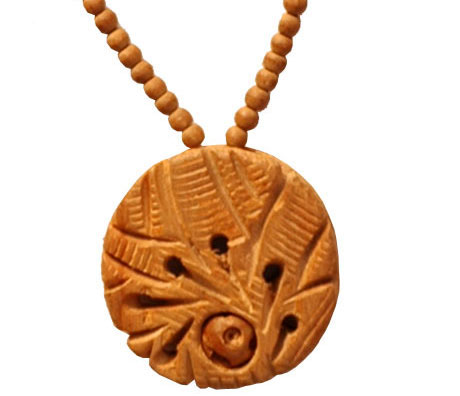 Wooden Bead Pendent Mala - Wooden Fashion Jewelry India