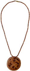Hand Carved Wooden Necklace India Traditional Jewelry