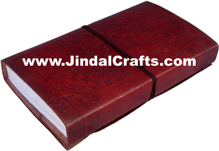 Handmade Paper Notebook Leather Cover India Handicrafts Crafts Arts