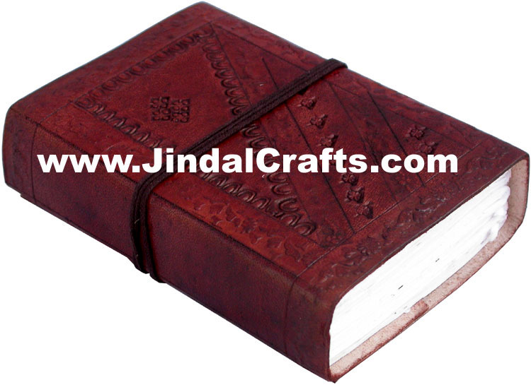 Handmade Paper Notebook Leather Cover India Handicrafts Crafts Arts