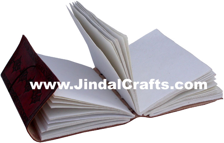 Handmade Paper Notebook Leather Cover India Handicrafts Crafts Arts