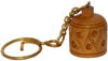 Hand Carved Wooden Container Key Chain Ring India Art Crafts Handicrafts Unique