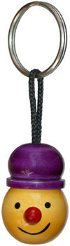 Fun Key Ring Chain - Wooden Hand Carved and Painted