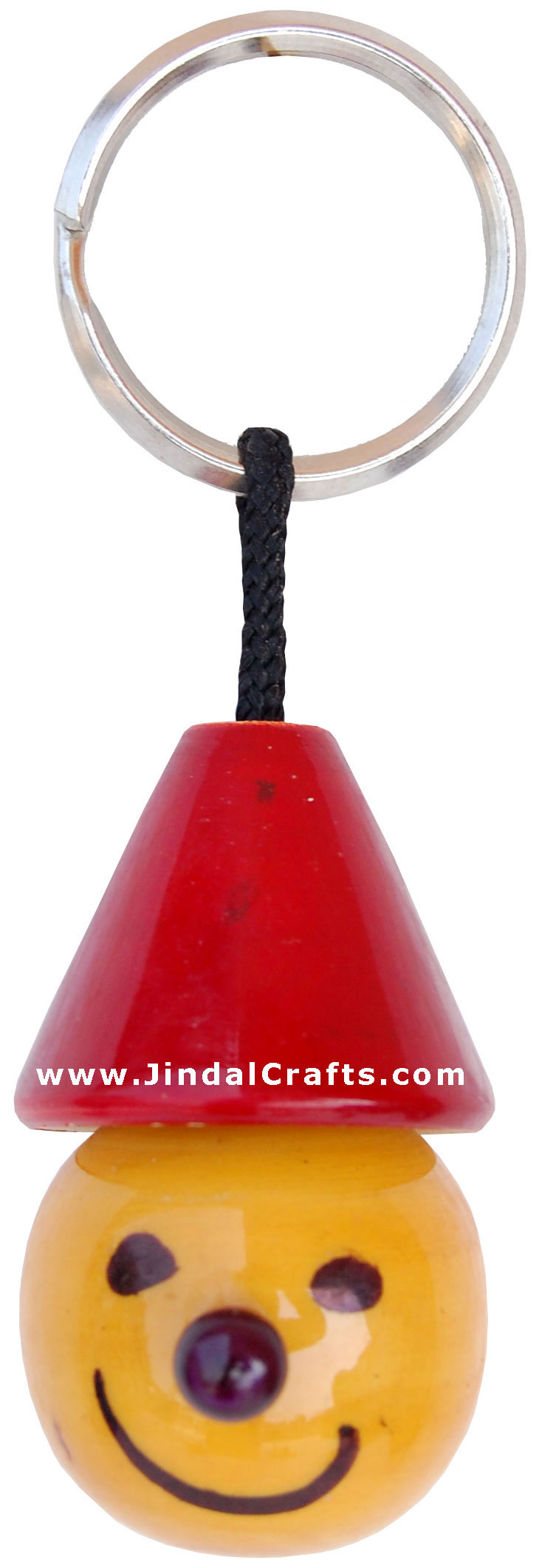 Fun Key Ring Chain - Wooden Hand Carved and Painted