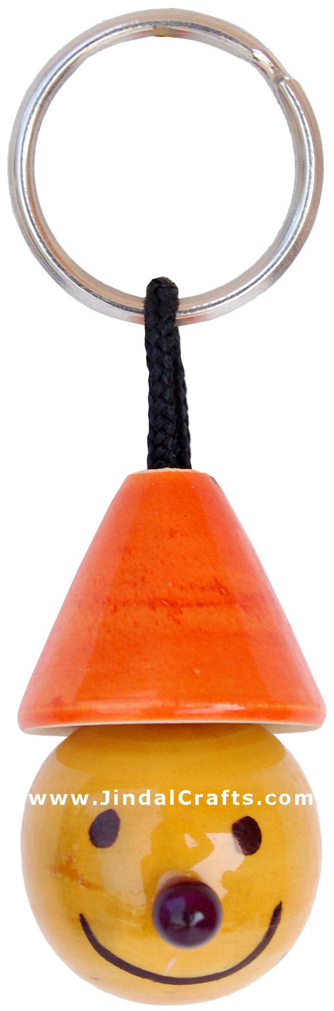 Fun Key Ring Chain - Wooden Hand Carved and Painted