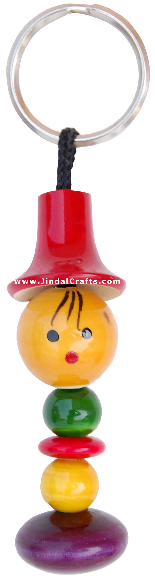 Fun Key Ring Chain - Wooden Hand Carved and Painted