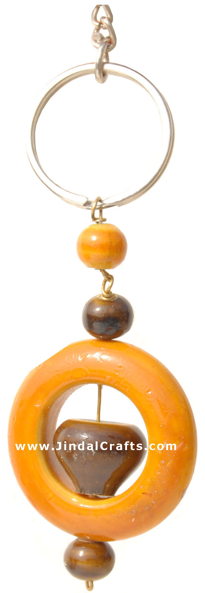Fun Key Ring Chain - Wooden Hand Carved and Painted
