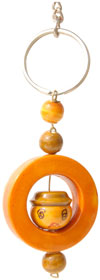 Fun Key Ring Chain - Wooden Hand Carved and Painted