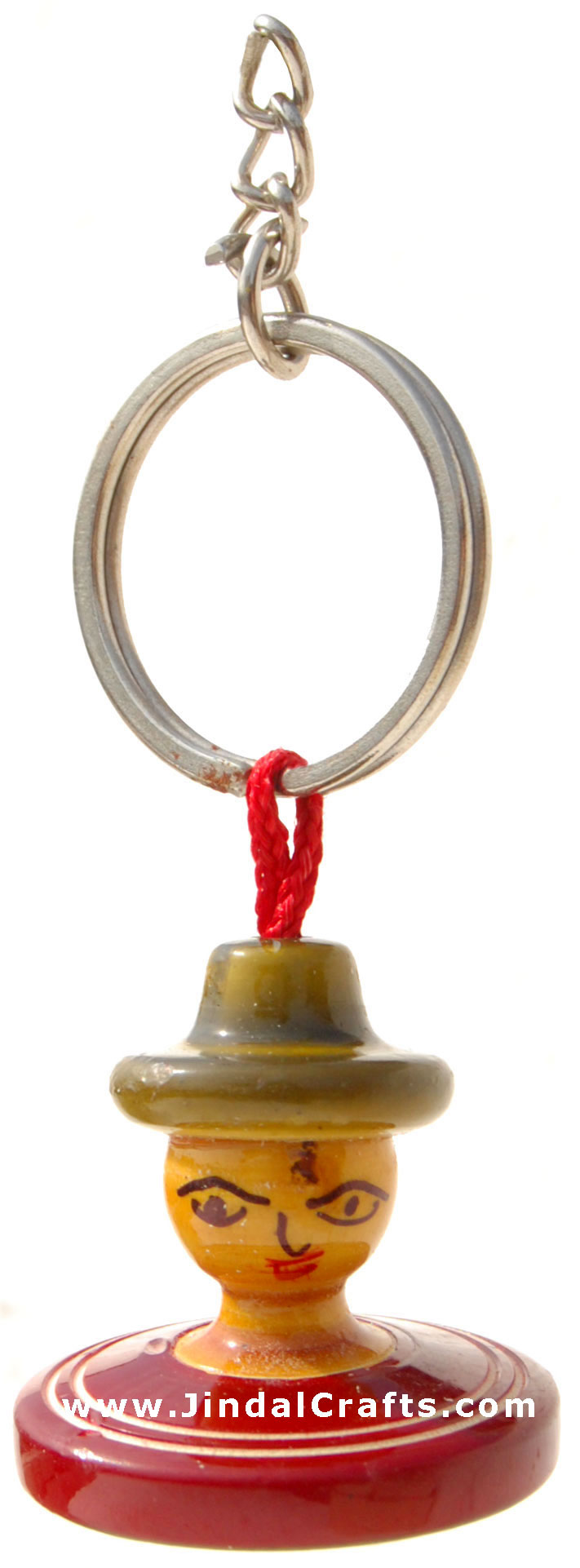 Fun Key Ring Chain - Wooden Hand Carved Hand Painted