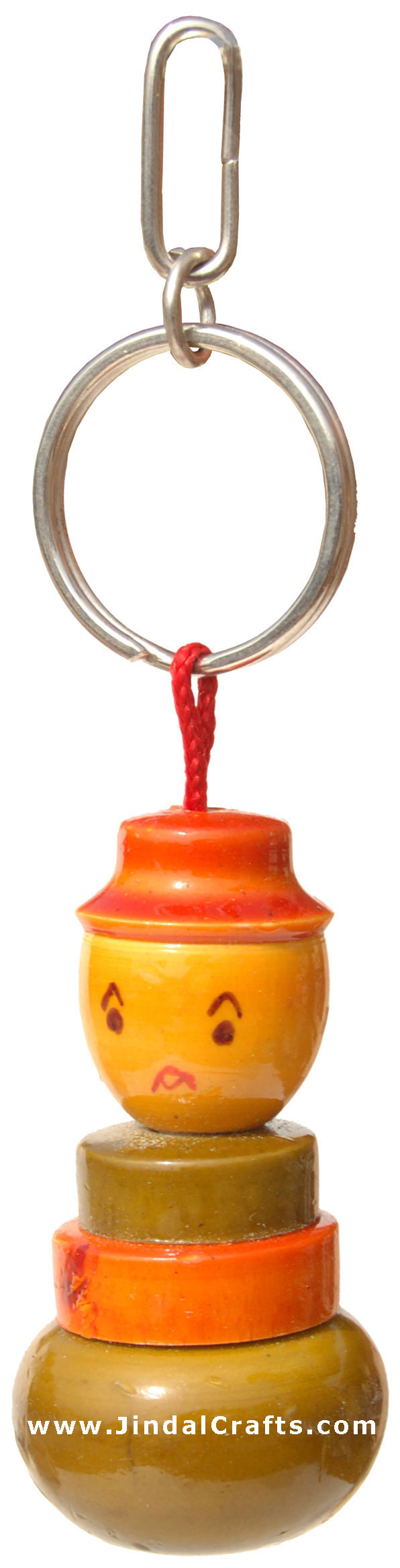Fun Key Ring Chain - Wooden Hand Carved Hand Painted