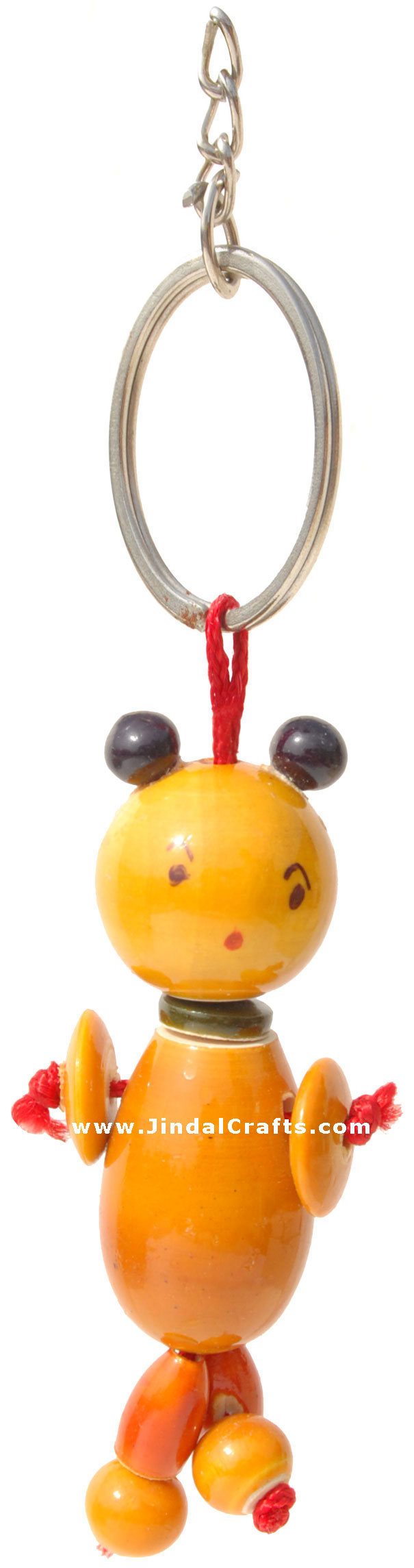 Fun Key Ring Chain - Wooden Hand Carved Hand Painted
