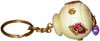 Hand Carved Round Jhumka Key Chain Ring India Art Craft