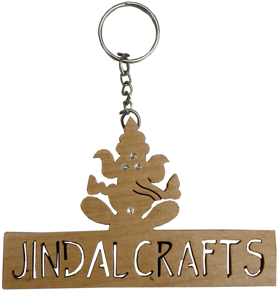 Wooden Key Chain - Hand Made Traditional Indian Artifact Name Keyring