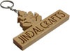 Wooden Key Chain - Hand Made Traditional Indian Artifact Name Keyring