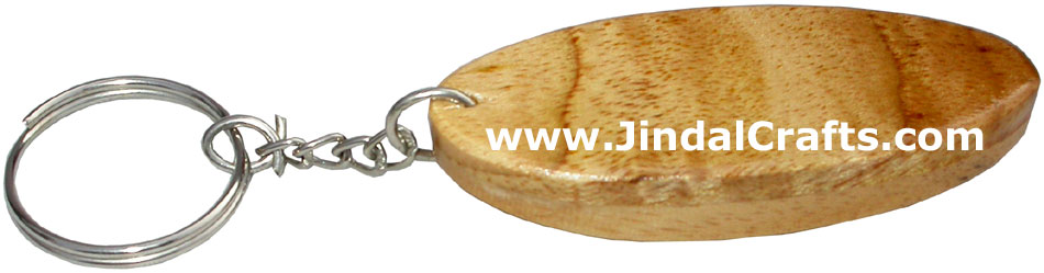 Wooden Key Chain - Hand Made Traditional Indian Artifact Name Keyring