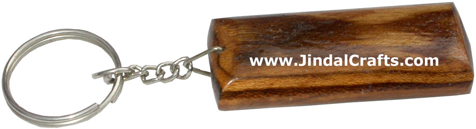 Wooden Key Chain - Hand Made Traditional Indian Artifact Name Keyring