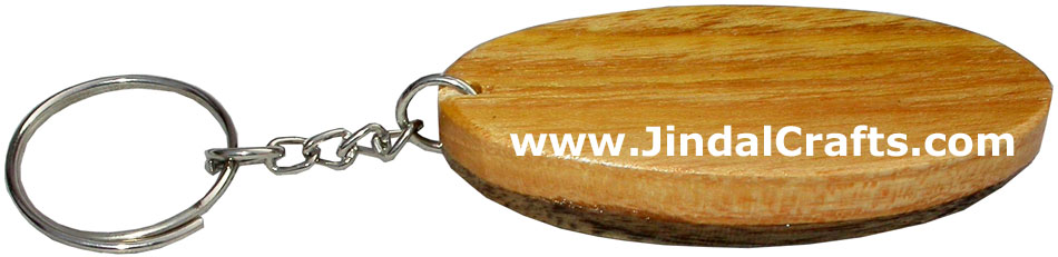 Wooden Key Chain - Hand Made Traditional Indian Artifact Name Keyring