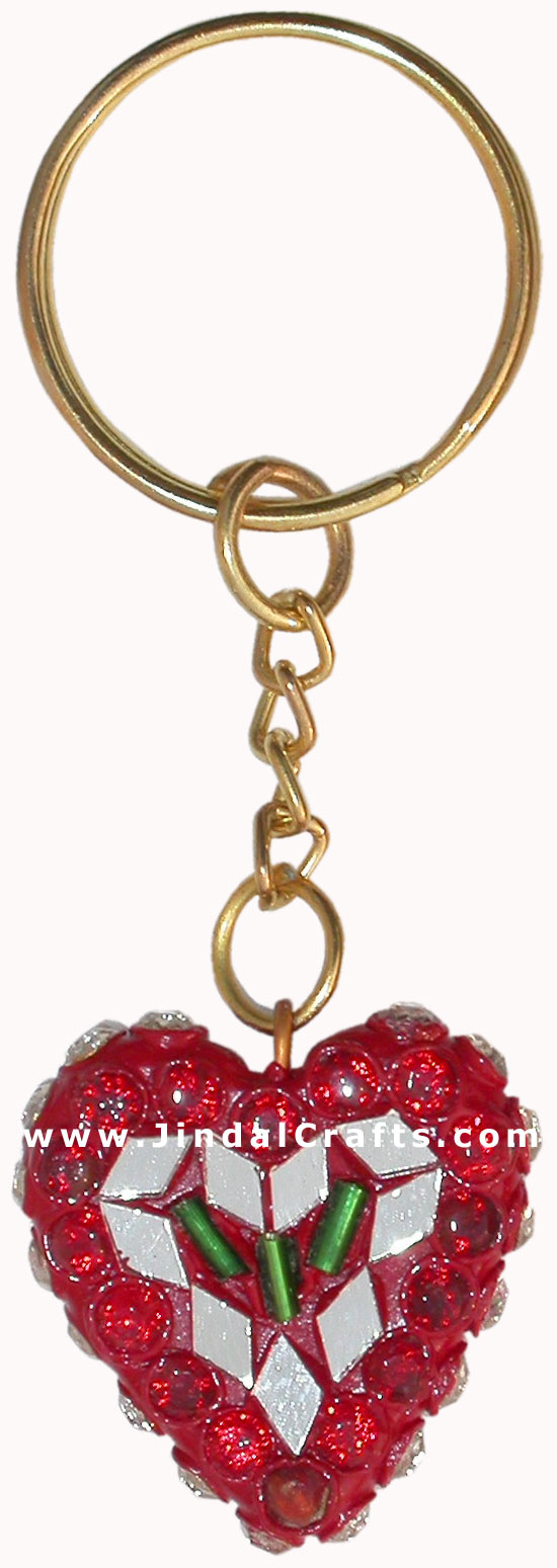 Handmade Colorful Lac Key Chain Key Ring Indian Art