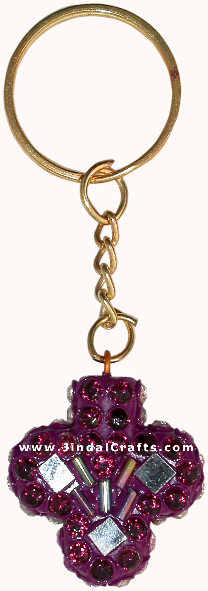 Handmade Colorful Lac Key Chain Key Ring Indian Art