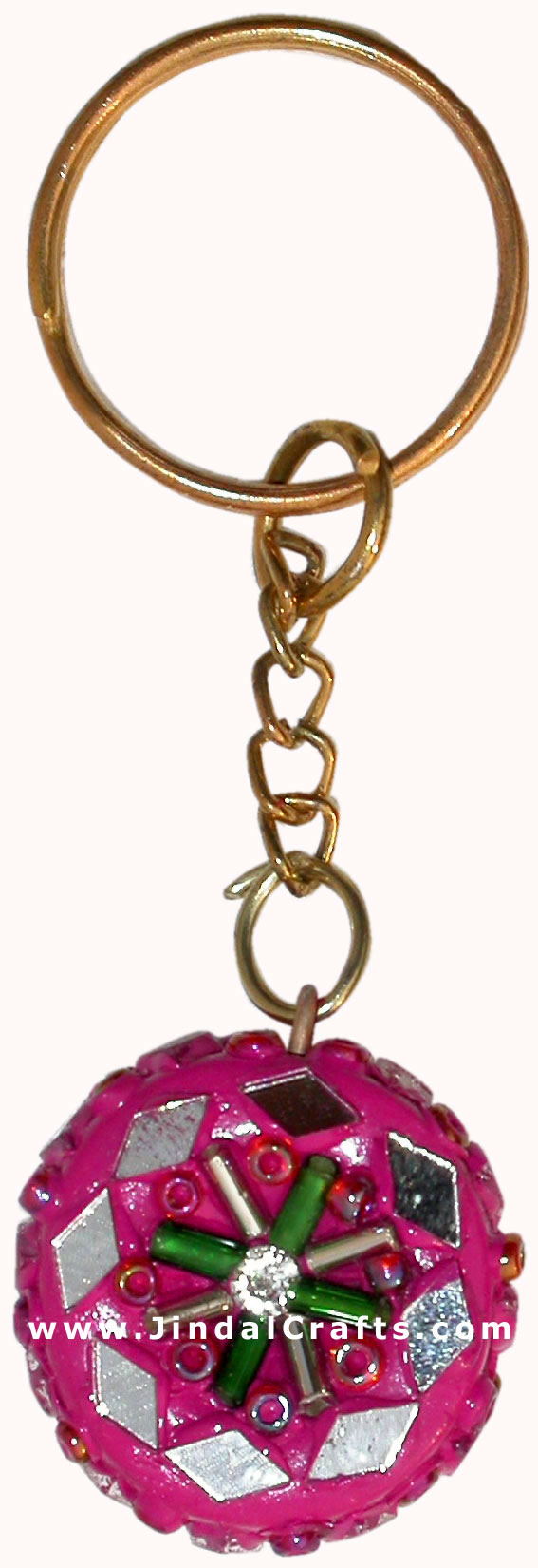 Handmade Colorful Lac Key Chain Key Ring Indian Art