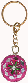 Handmade Colorful Lac Key Chain Key Ring Indian Art