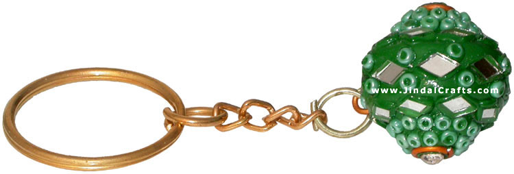 Handmade Colorful Lac Key Chain Key Ring Indian Art