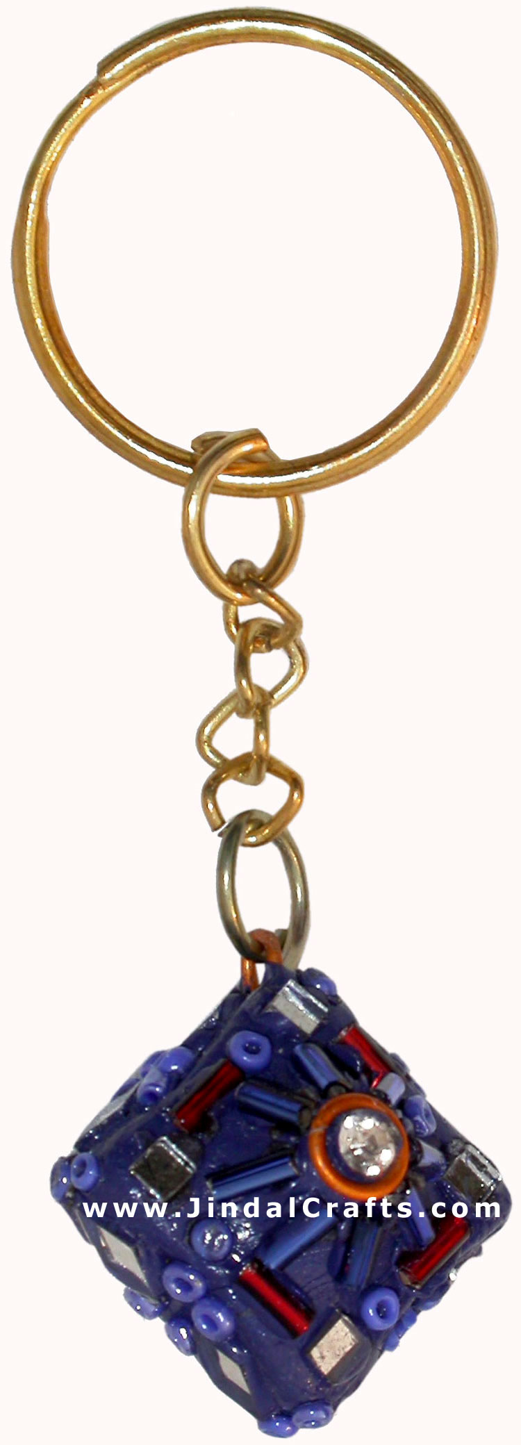 Handmade Colorful Lac Key Chain Key Ring Indian Art