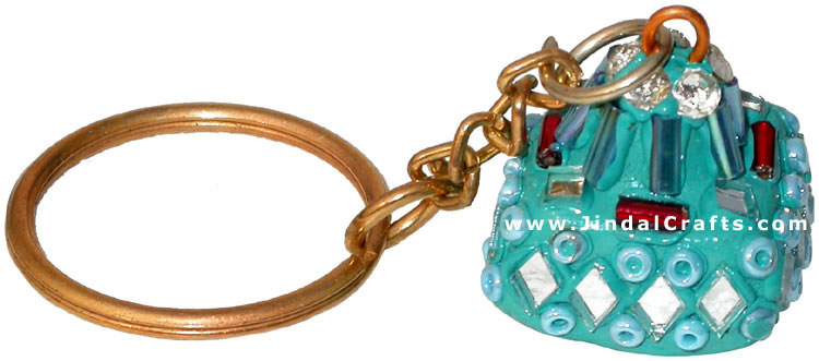 Handmade Colorful Lac Key Chain Key Ring Indian Art