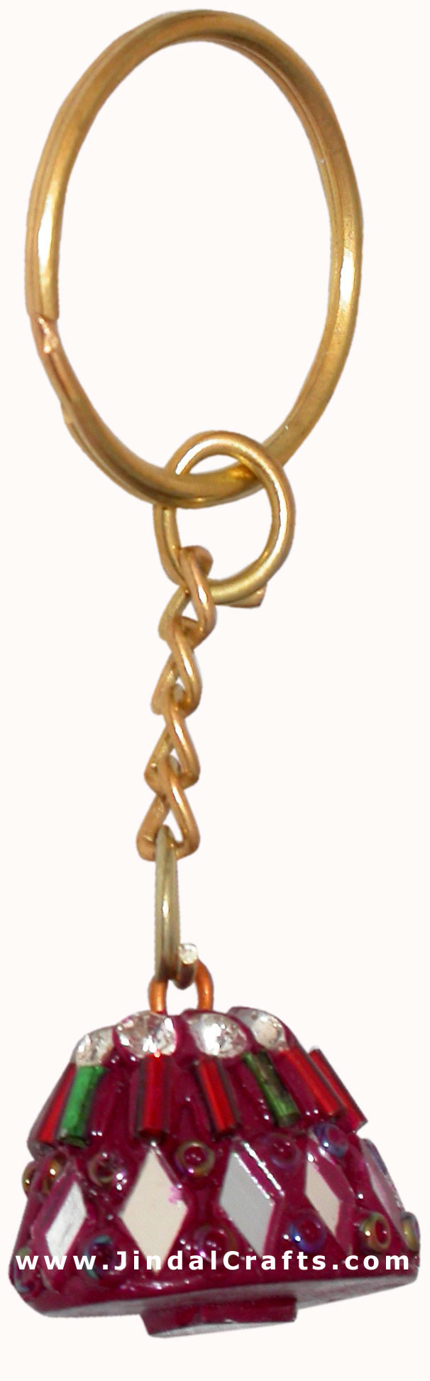 Handmade Colorful Lac Key Chain Key Ring Indian Art