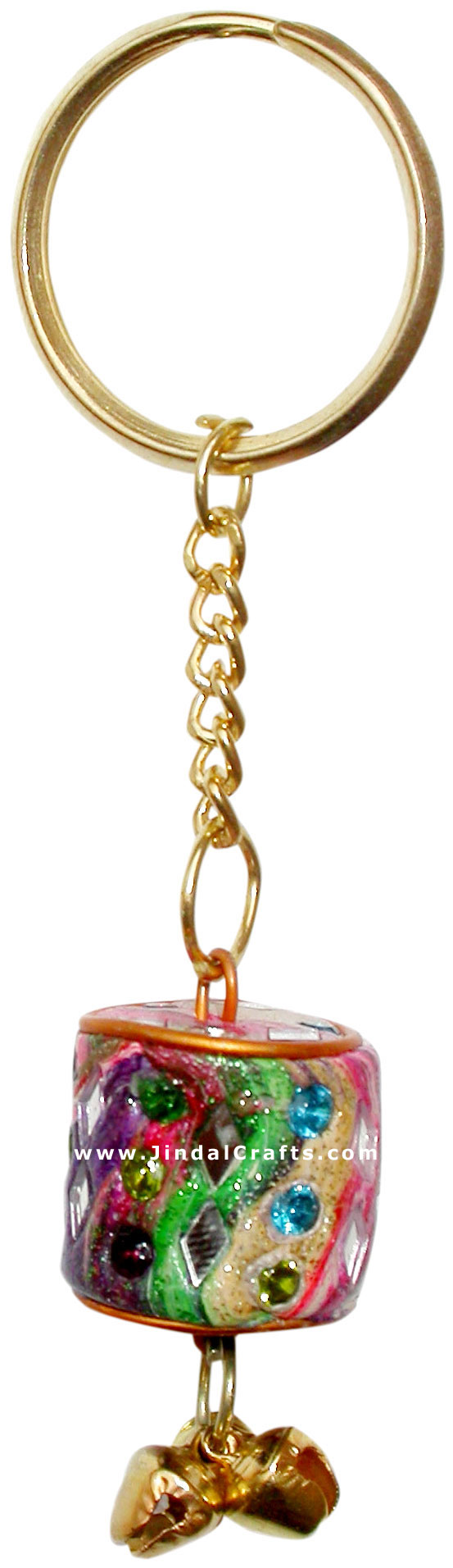 Handmade Colorful Lac Key Chain Key Ring Indian Art