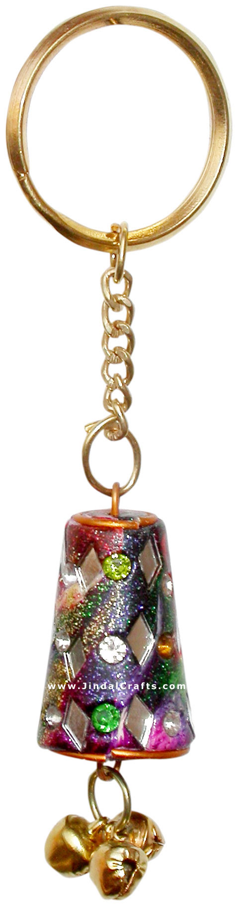 Handmade Colorful Lac Key Chain Key Ring Indian Art