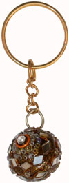 Lac Mirror Key Chain - Hand Made Traditional Indian Artifact Keyring