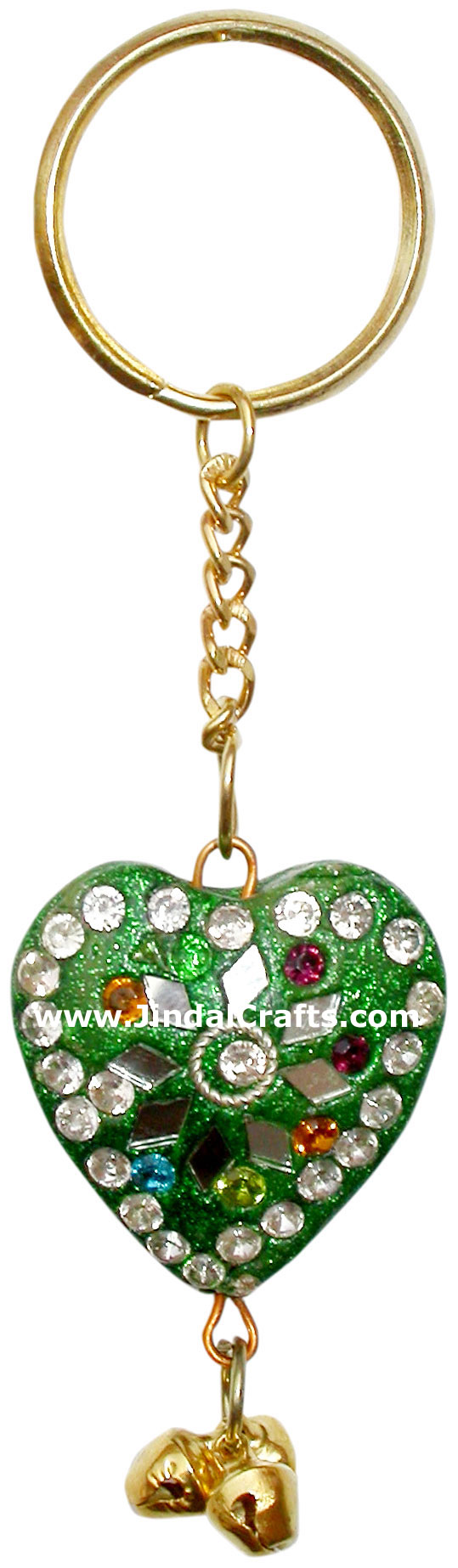 Heart - Hand made Lac Work Key Chain Ring India Art