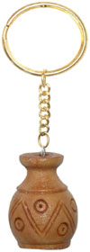 Handcarved Wooden Key Chain Key Ring Indian Trible Art