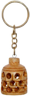Handcarved Wooden Key Chain Key Ring Indian Trible Art