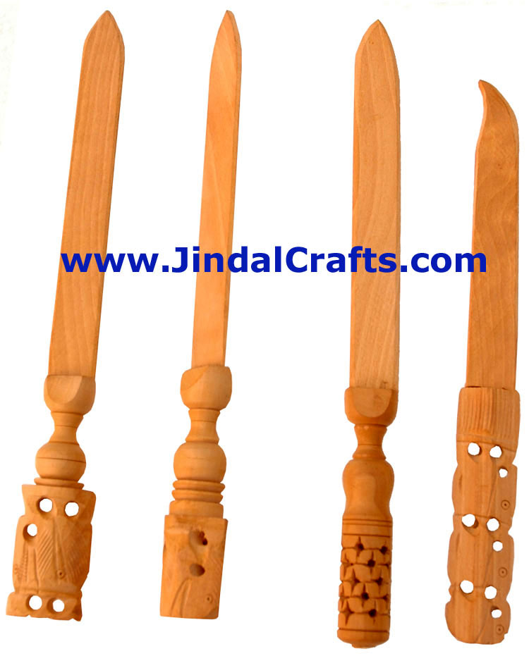 Hand Carved Wooden Paper Cutter