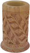 Hand Carved Wood Decorative Pen Holder Stand India Art