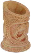 Hand Carved Wood Decorative Pen Holder Stand India Art