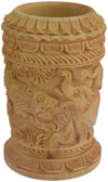Hand Carved Wood Decorative Pen Holder Stand India Art