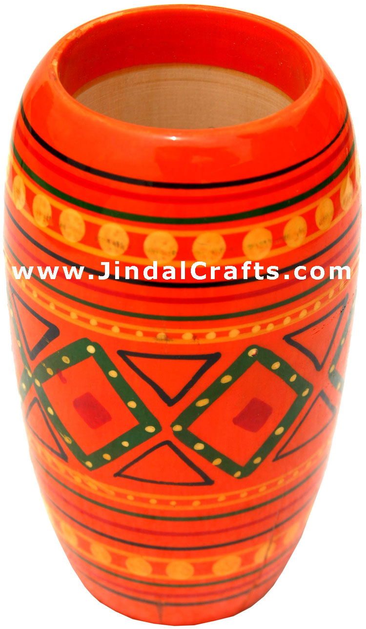 Pen Stand Handmade Hand Painted Colorful Box India Art