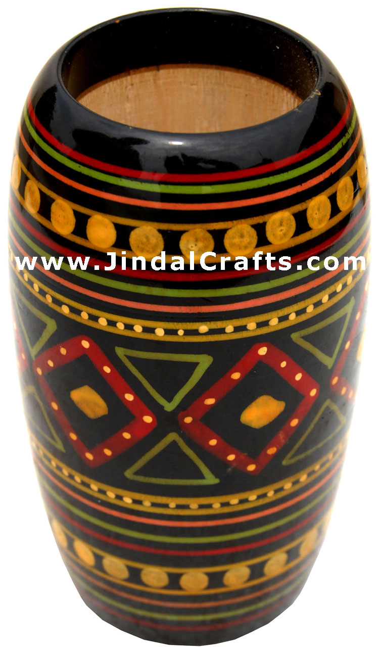 Pen Stand Handmade Hand Painted Colorful Box India Art