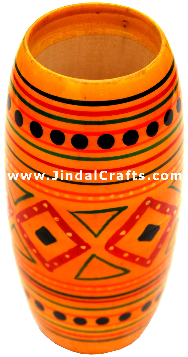 Pen Stand Handmade Hand Painted Colorful Box India Art