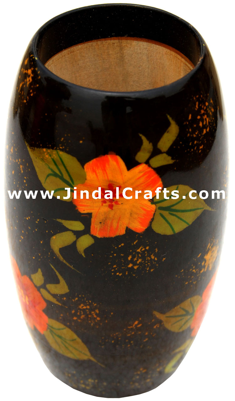 Pen Stand Handmade Hand Painted Colorful Box India Art