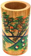 Pen Stand Handmade Hand Painted Colorful Box India Art