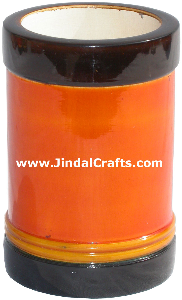 Colourful Pen Holder - Hand Painted Wooden India Arts Handicrafts Craft Handmade