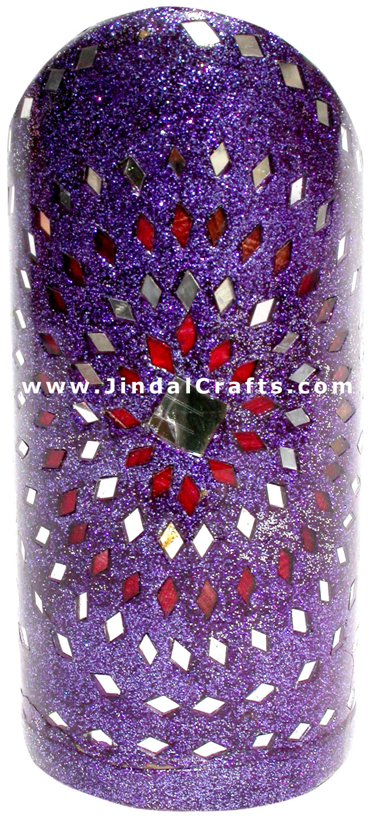 Handmade Colorful Lac Mirror work Pen Holder India Art
