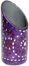 Handmade Colorful Lac Mirror work Pen Holder India Art