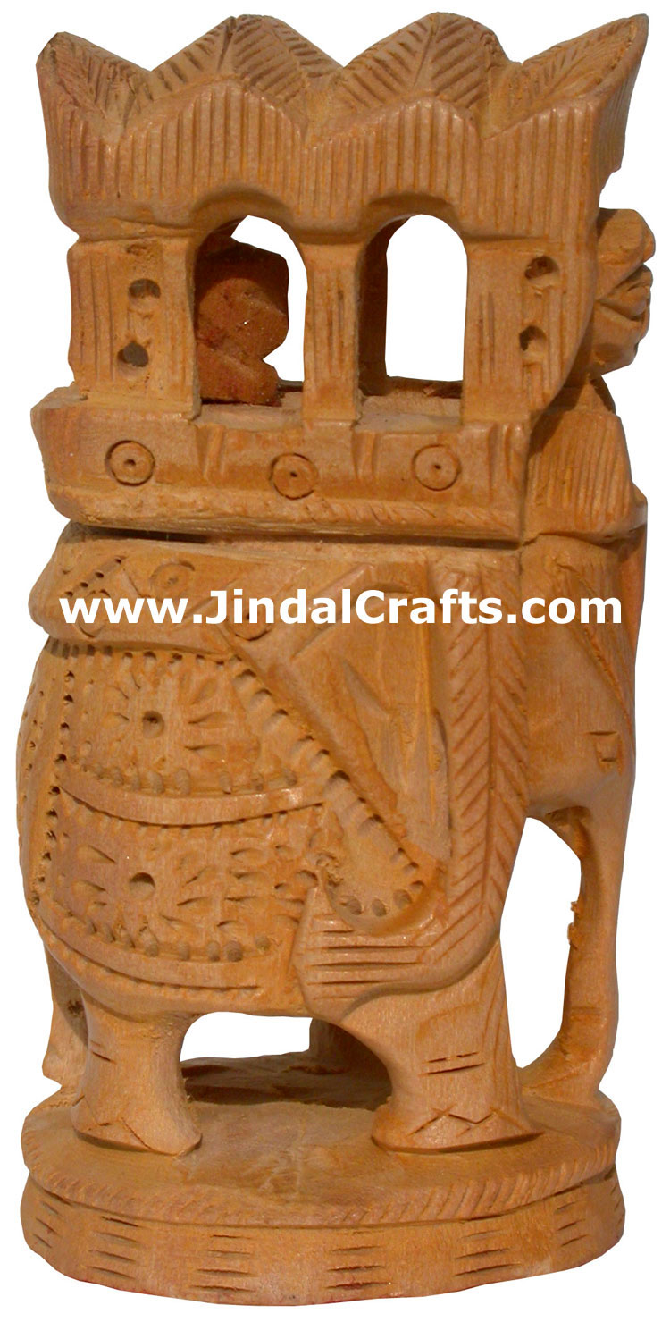 King Hunting in Jungle on Elephant India Sculpture Art